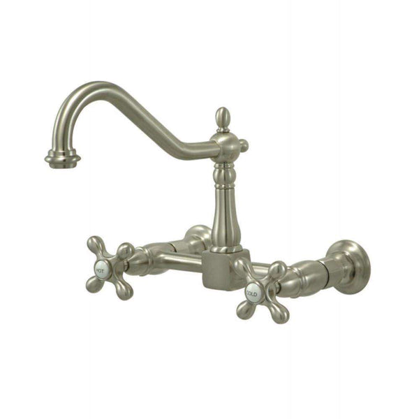 Kingston KS1248AX Heritage 8 in. Wall Mount Kitchen Faucet