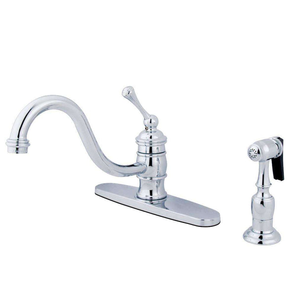 Kingston Brass KB3571BLBS Vt 8" Kitchen Faucet W/ Brass Sp