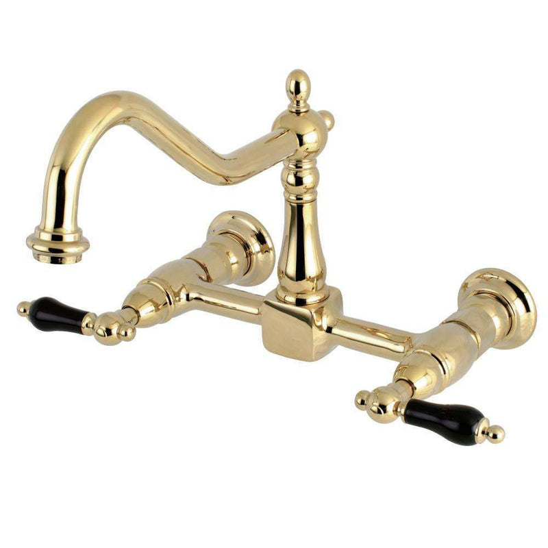 Kingston KS1242PKL Duchess Two-Hnd Wall Mount Kitchen Faucet