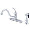 Kingston KB3571GLBS Georgian 8" Centerset Kitchen Faucet W/