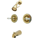 Kingston Brass KB662PL Tub and Shower Faucet, Polished Brass