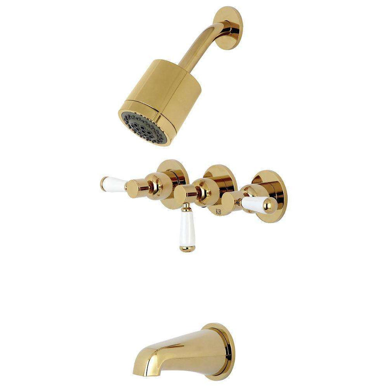 Kingston Brass KBX8132DPL Paris Three-Handle Tub