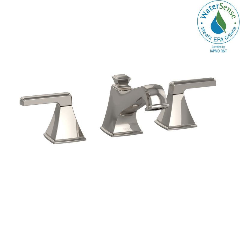 TOTO Connelly Two Handle Widespread 1.5 GPM Bathroom Sink Faucet, Polished Nickel TL221DD
