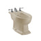 TOTO Clayton Deck Mount Vertical Spray Flushing Rim Bidet, Bone BT784B#03