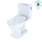 TOTO Connelly Two-Piece Elongated Dual Flush 1.28 and 0.9 GPF with CEFIONTECT and Right Lever, WASHLET Ready, Cotton White MS494234CEMFRG#01