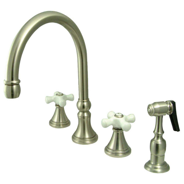 Kingston Brass KS2798PXBS Widespread Kitchen Faucet