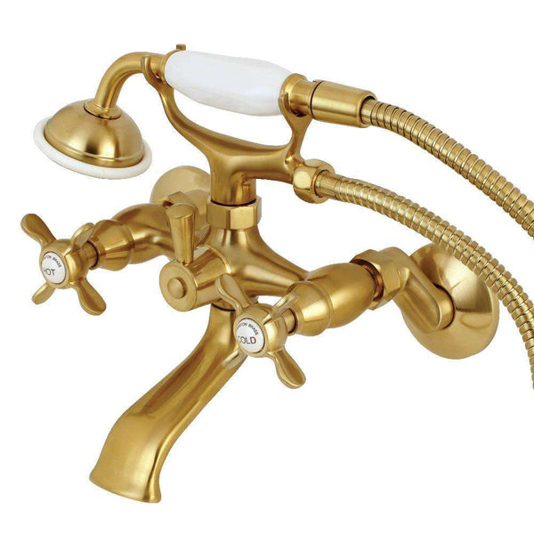 Kingston Brass KS285SB Essex 2-Hnd Wall Mount Clawfoot Tub