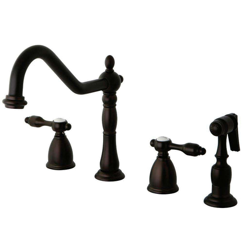 Kingston Brass KB1795TALBS Widespread Kitchen Faucet Bronze