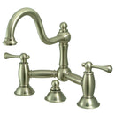 Kingston Brass KS3918BL Restoration Bathroom Bridge Faucet