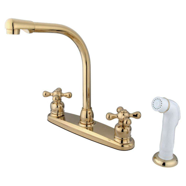 Kingston Brass KB712AX Centerset Kitchen Faucet Brass