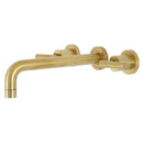 Kingston Brass KS8027CML Manhattan 2-Handle Wall Mount