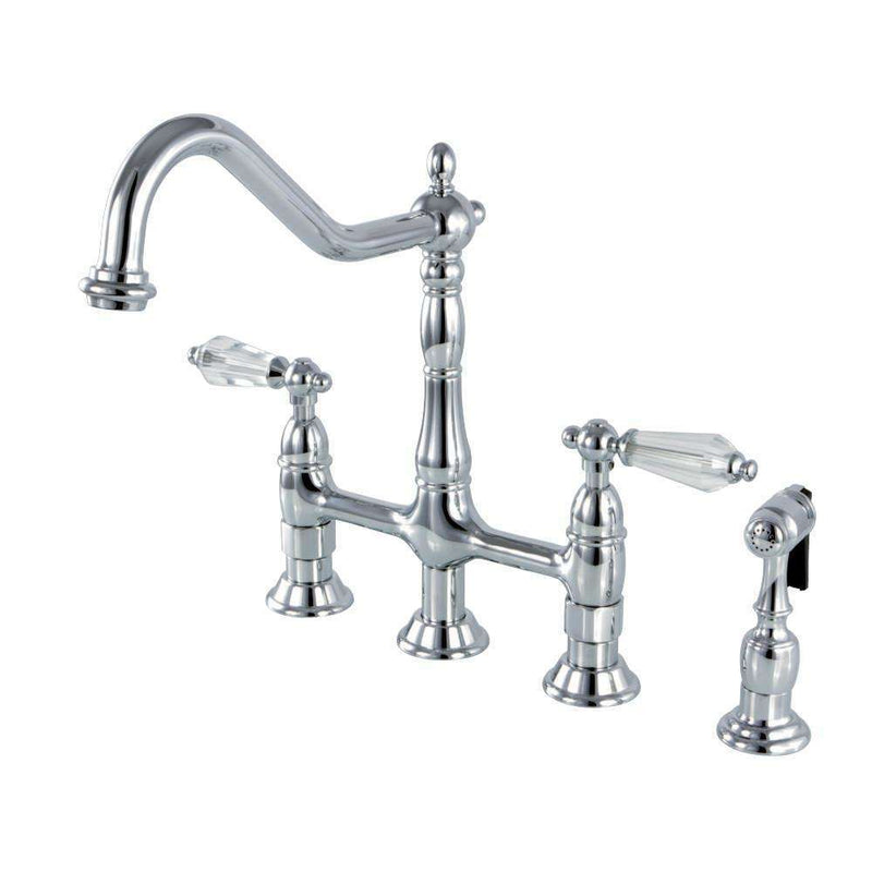 Kingston KS1271WLLBS 8" Centerset Kitchen Faucet W/ Sp