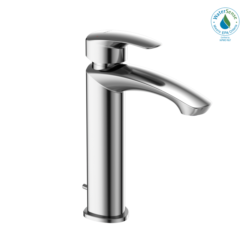 TOTO GM 1.2 GPM Single Handle Semi-Vessel Bathroom Sink Faucet with COMFORT GLIDE Technology, Polished Chrome TLG03303U