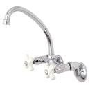 Kingston Brass KS614C 2-Handle Wall Mount Kitchen Faucet