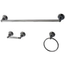 Kingston Brass BAK175148BK 3-Piece Towel Bar