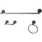 Kingston Brass BAK175148BK 3-Piece Towel Bar