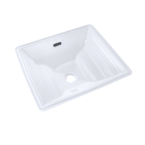TOTO Aimes Rectangular Undermount Bathroom Sink with CeFiONtect, Cotton White LT626G#01