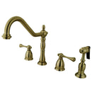 Kingston Brass KB1793BLBS Wsp Kitchen Faucet, Antique Brass