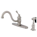 Kingston Brass KB3578BLBS Vt 8" Kitchen Faucet W/ Brass Sp