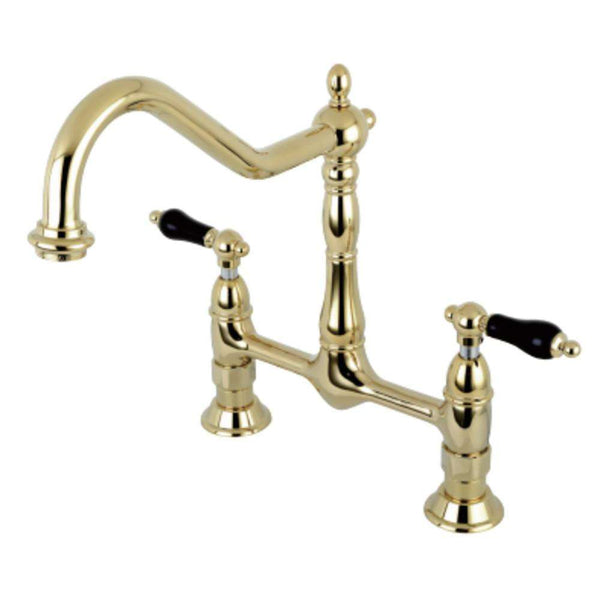 Kingston Brass KS1172PKL Duchess Bridge Kitchen Faucet Brass