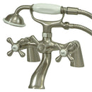 Kingston Brass KS267SN Deck Mount Clawfoot Tub Faucet