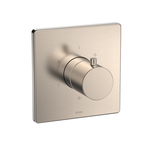 TOTO Square Three-Way Diverter Shower Trim with Off, Brushed Nickel TBV02102U#BN