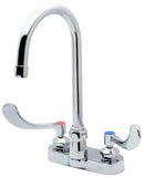 Zurn AquaSpec Gooseneck Faucet, 4" Centerset, 5 3/8" Spout, 2.2 GPM Pressure-Compensating Aerator, 4" Wrist Blade Handles Z812B4-XL