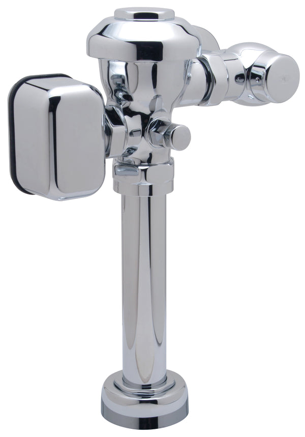 Zurn AquaVantage AV Exposed Hardwired Sensor Diaphragm Flush Valve with 1.6 GPF, 11-1/2" Rough-In, 1-1/2" Top Spud, Manual Override Button, and In-Wall Sensor in Chrome ZEMS6000AV-WS1-MOB