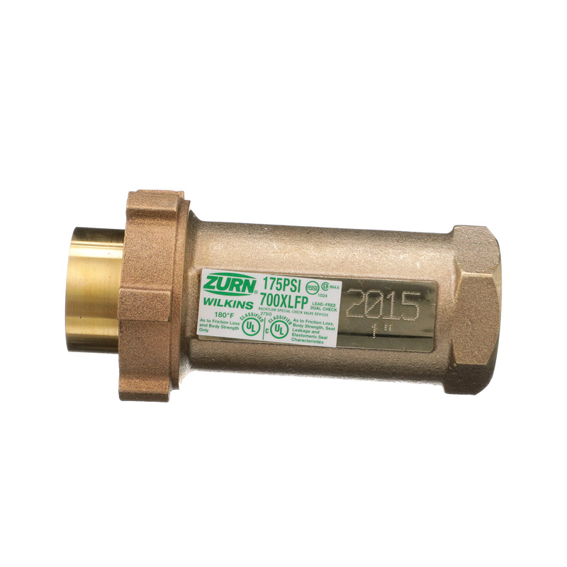 Zurn 0 1/4" x Dual Check Valve 114UFMX1F-700XLFP