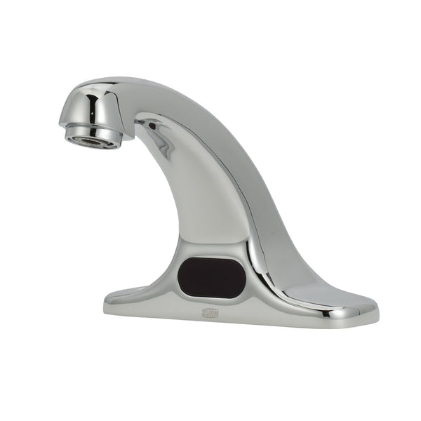 Zurn AquaSense Center set Sensor Faucet with 0.5 GPM Spray Outlet, Connection Wire, and 4" Deck-Mount Spout in Chrome Z6915-XL-CWB-F