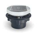 Zurn EZ1 PVC Floor Drain, 5" Square Nickel Bronze Strainer, with 4" Bottom Outlet EZ1-PV4-ST