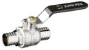 Zurn Crimp Brass Barbed Ball Valve - 1-Inch Barb x 1-Inch Barb QQBV55GX