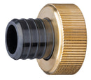 Zurn Crimp QickSert Polymer Swivel Adapter - 1-Inch Barb x 1-Inch Female FPT, Brass Swivel Nut QQPSFC55X