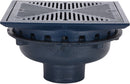 Zurn Z154-4NH 12" Square prom deck drain with cast iron body, heel-proof grate and 4" No-Hub Outlet Z154-4NH