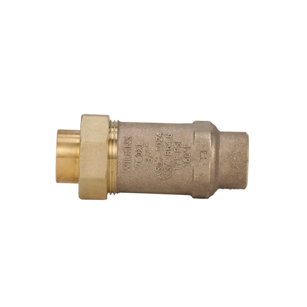 Zurn 700XL Dual Check Valve with 3/4" female union inlet x 3/4" male outlet 34UFX34F-700XL