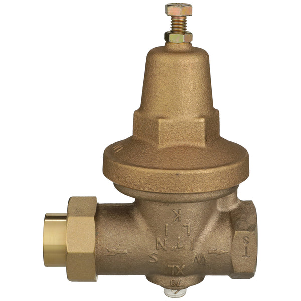 Zurn 1" 70XL Pressure Reducing Valve with FC (cop/ sweat) union connection, tapped and plugging for gauge 1-70XLCP