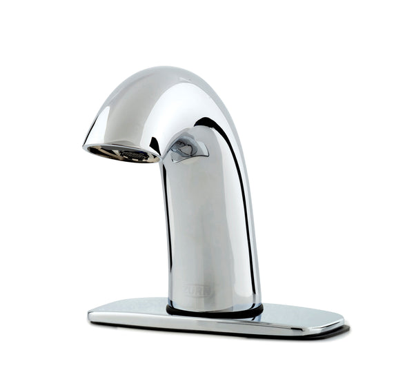Zurn Aqua-FIT Serio Series Single Post Faucet with 0.5 GPM Spray Outlet and 4" Cover Plate in Chrome Z6950-XL-S-CP4-F