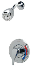 Zurn Temp-Gard III Pressure-Balanced Shower Valve With 1.5 GPM Wall-Mount Shower Head, NPT Connections, Chrome-Plated Z7301-SS-MT-S9