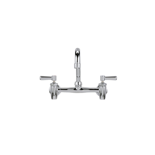 Zurn AquaSpec Wall-Mount Faucet with 9-1/2" Spout, Lever Handles, Vandal-Resist 0.5 GPM Pressure-Compensating Spray -Chrome Z843J1-XL-3F