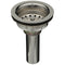 Zurn 4-Prong Basket Strainer with Neoprene Stop/, "It Can't Skip" Locknut, 4" Tailpiece, Chrome-Plated Brass/Stainless ZTT461W-PC