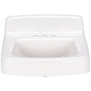 Zurn 19x17 Wall-Mount Cast Iron Sink/Lavatory, 4 Center Holes, White Enameled Cast Iron Z5834