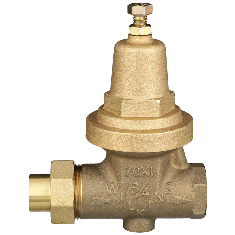 Zurn 3/4" 70XL Pressure Reducing Valve with cop/ sweat union connection 34-70XLC