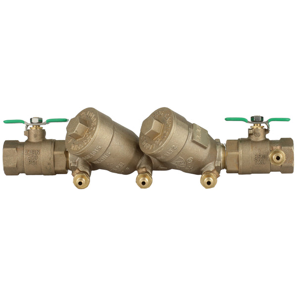 Zurn 1" 950XLT2 Double Check Backflow Preventer with "Fast Test" test cocks 1-950XLT2FT
