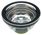 Zurn 4-Prong Basket Strainer with Neoprene Stop/ and "It Can't Skip" Locknut, Chrome-Plated Brass/Stainless Steel ZTT461-PC