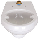 Zurn Wall-Hung Siphon-Jet Toilet Bowl, Elongated, Top Spud, ZurnSHIELD Bedpan Lugs, White Vitreous China Z5616-BWL