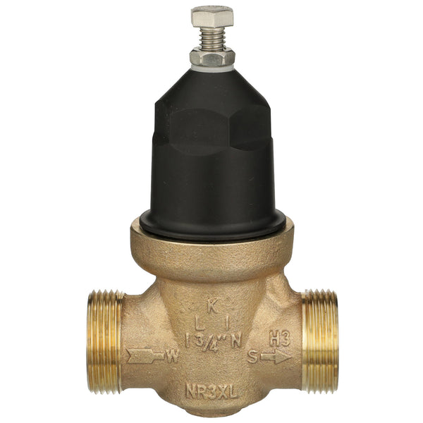 Zurn 3/4" NR3XL Pressure Reducing Valve with 2 integral FNPT connection (no union), tapped and plugged for gauge 34-NR3XLDULUP