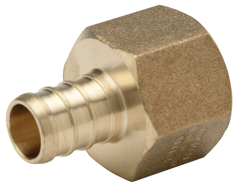 Zurn Crimp Brass Female Adapter - 1/2-Inch Barb x 3/4-Inch FPT, Small QQUFC34GX