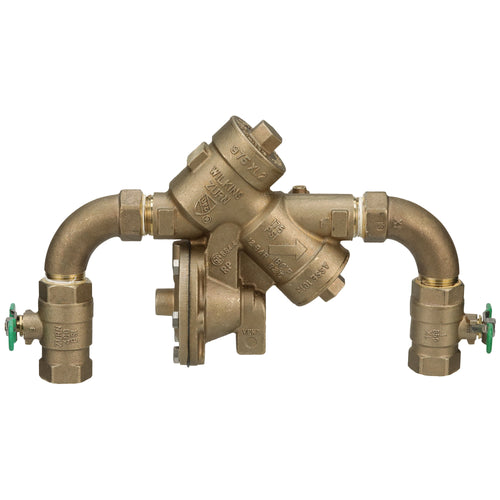 Zurn 1" 975XL2 Reduced Pressure Principle Backflow Preventer with street elbows 1-975XL2SE