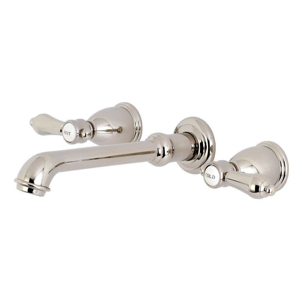 Kingston KS7126BAL 8" Center Wall Mount Bath Faucet Nickel
