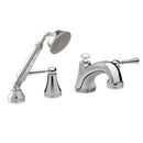 TOTO Vivian Two Handle Deck-Mount Roman Tub Filler Trim with Hand Shower, Polished Chrome TB220S1